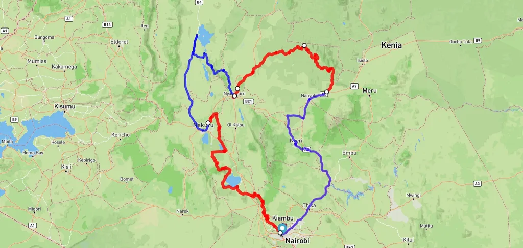 Karte zur Tour